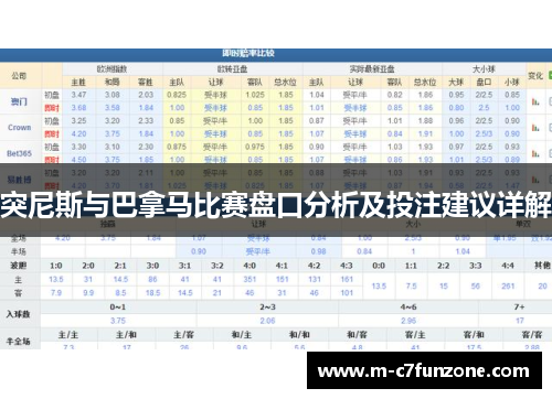 突尼斯与巴拿马比赛盘口分析及投注建议详解